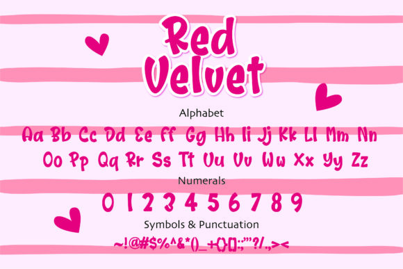 Red Velvet Font Poster 2
