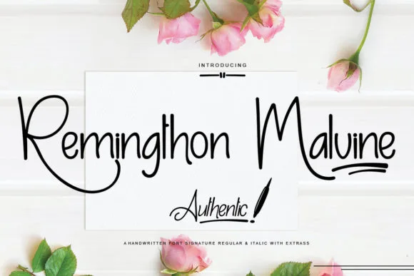 Remingthon Malvine Font Remingthon Malvine Font Poster 1