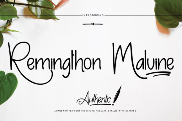 Remingthon Malvine Font Poster 2