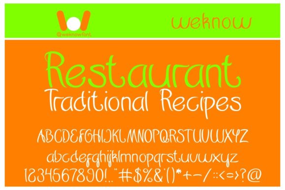 Restaurant Font Poster 1