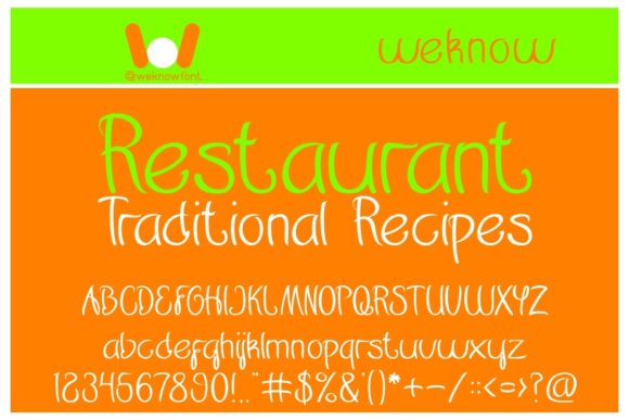 Restaurant Font Poster 1