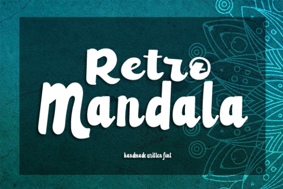 Retro Mandala Font Poster 1