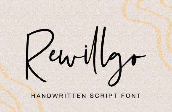 Rewillgo Script Font Rewillgo Script Font Poster 1