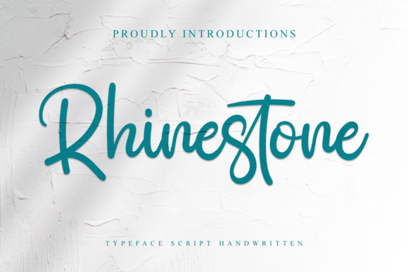 Rhinestone Font Poster 1