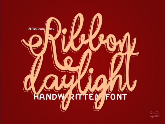 Ribbon Daylight Script Font Ribbon Daylight Script Font Poster 1