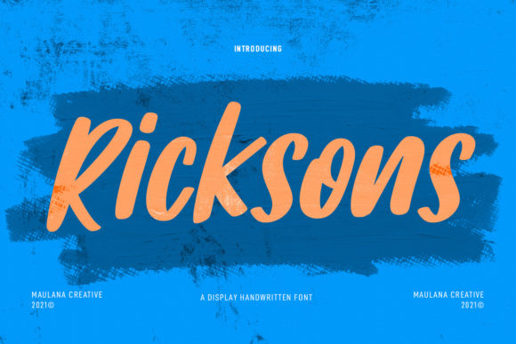 Ricksons Font Poster 1