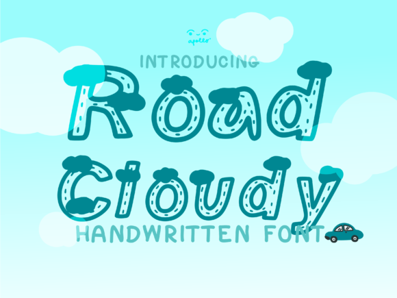 Road Cloudy Font Poster 1