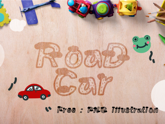 Road Cloudy Font Poster 2