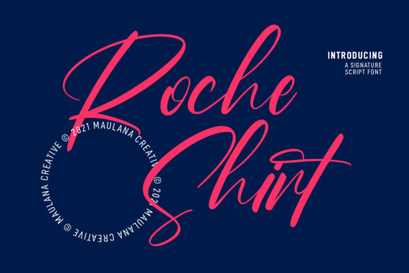Roche Shirt Script Font Poster 1