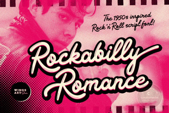 Rockabilly Romance Font Rockabilly Romance Font Poster 1