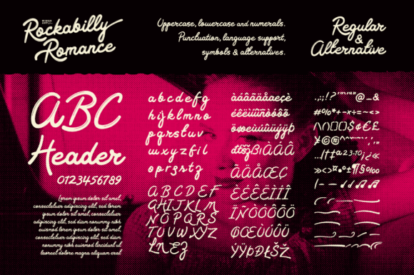 Rockabilly Romance Font Poster 2