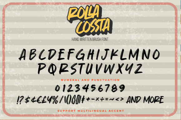 Rolla Cossta Font Poster 6