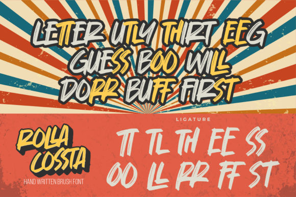 Rolla Cossta Font Poster 7