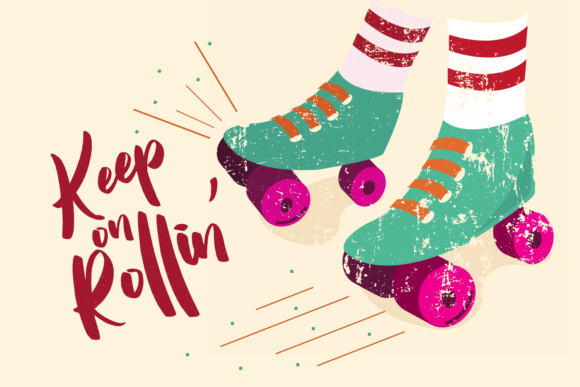 Roller Skate Font Poster 2