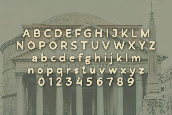 Roman Hand Font Poster 2