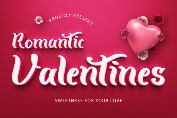 Romantic Valentines Font Poster 1