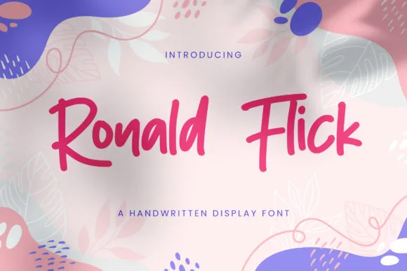 Ronald Flick Font Ronald Flick Font Poster 1