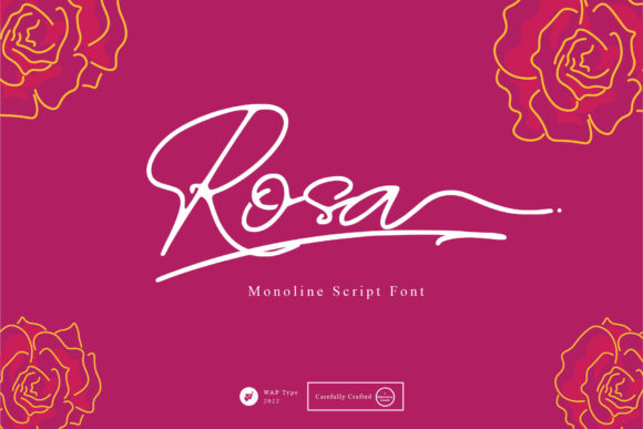Rosa Signature Font Poster 1