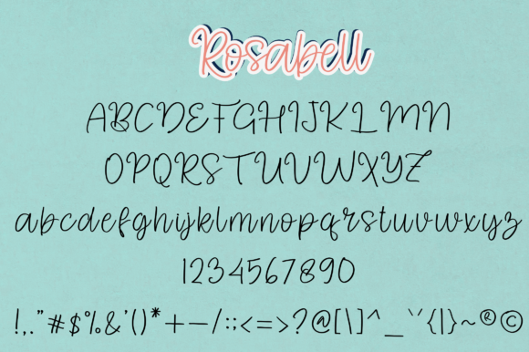 Rosabell Font Poster 5