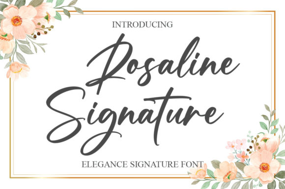 Rosaline Signature Font Poster 1