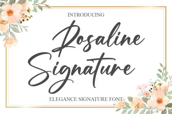 Rosaline Signature Font Rosaline Signature Font Poster 1