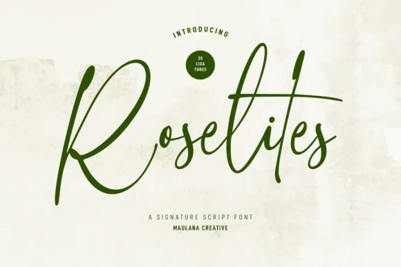 Roselites Font Roselites Font Poster 1