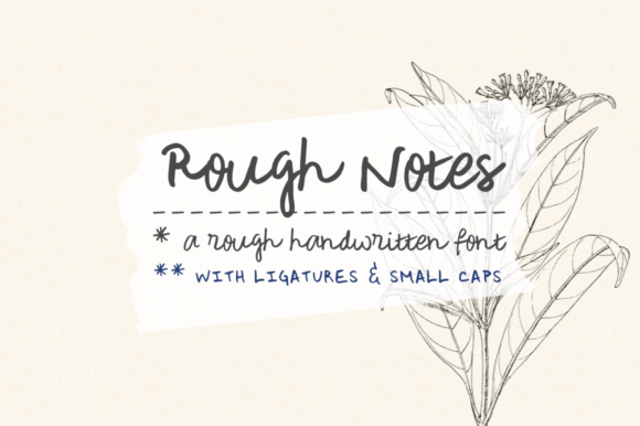 Rough Notes Font Poster 1