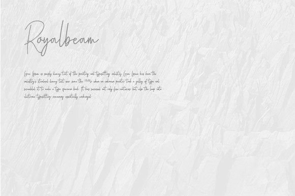 Royalbeam Font Poster 3