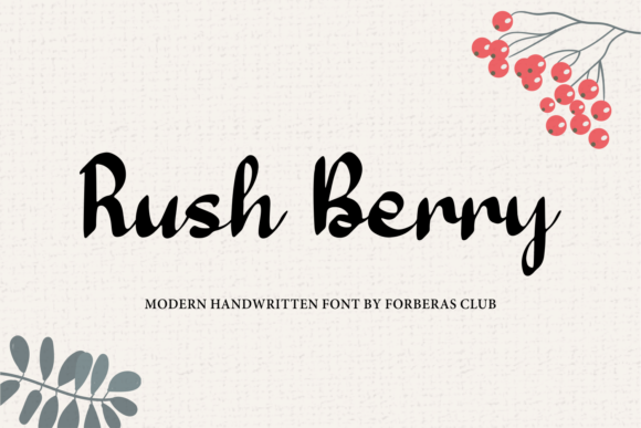 Rush Berry Font Poster 1