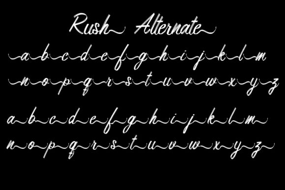 Rush Lettering Font Poster 3