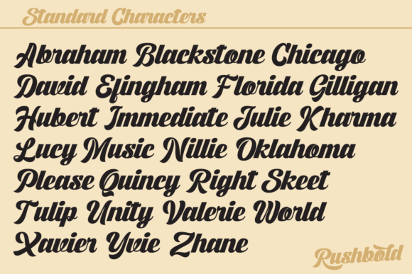 Rushbold Font Poster 8