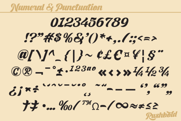 Rushbold Font Poster 9