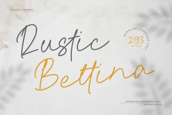 Rustic Bettina Font Rustic Bettina Font Poster 1