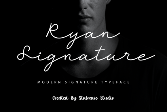Ryan Signature Font Poster 1