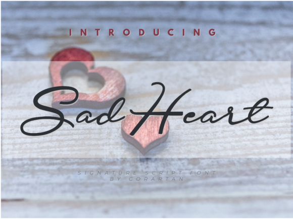 Sad Heart Font Sad Heart Font Poster 1