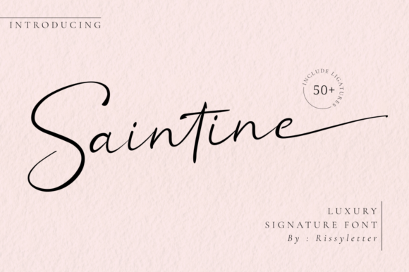 Saintine Font Saintine Font Poster 1