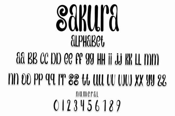 Sakura Font Poster 4