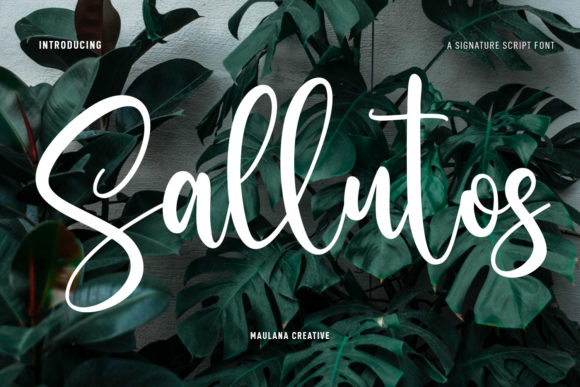 Sallutos Signature Script Font Font Poster 1