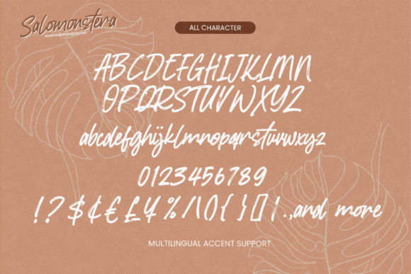 Salomonstera Font Poster 7