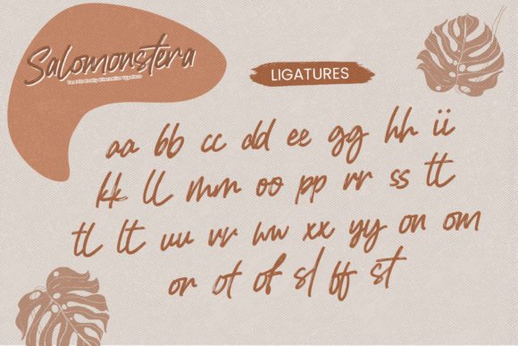Salomonstera Font Poster 8