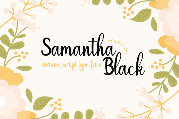 Samantha Black Font Poster 1