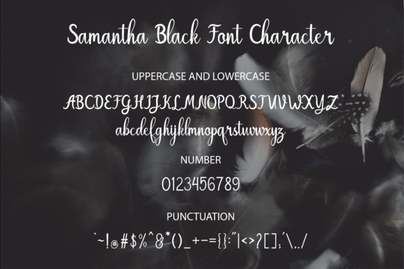 Samantha Black Font Poster 2