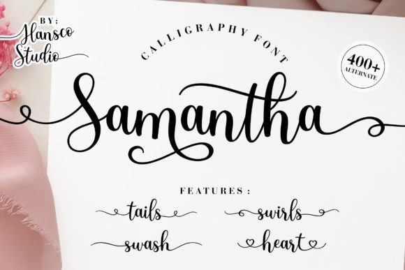 Samantha Calligraphy Font Poster 1