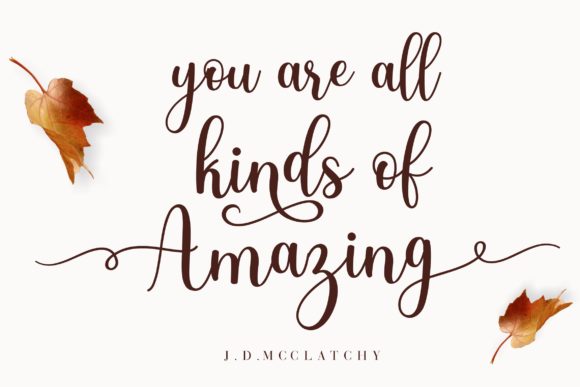 Samantha Calligraphy Font Poster 2