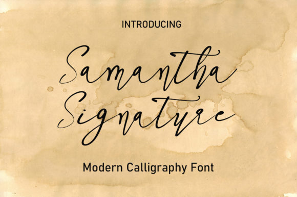 Samantha Signature Font Poster 1