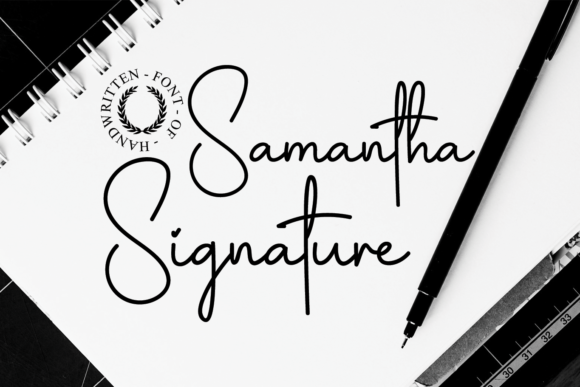 Samantha Signature Font Poster 1