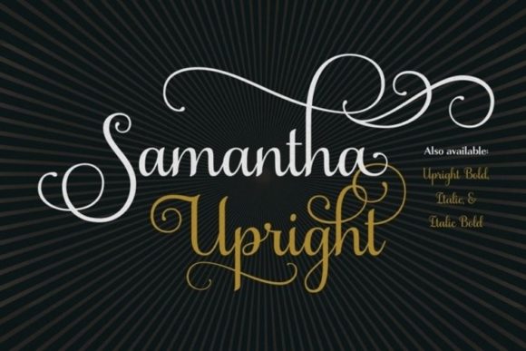 Samantha Upright Script Font Poster 1