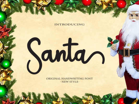 Santa Font Poster 1