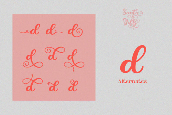 Santa Gifts Font Poster 14