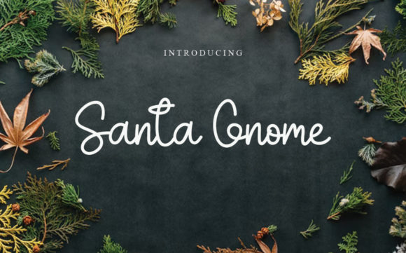 Santa Gnome Font Poster 1